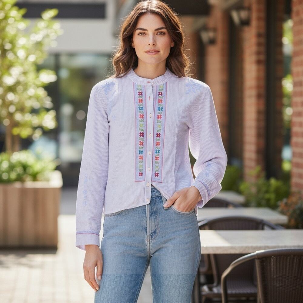 3J Workshop Ashlyn Victorian Blouse, Size M